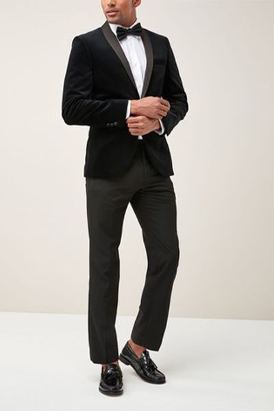 Velvet Shawl Collar Tuxedo Jacket from Next