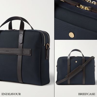 Endeavour Leather-Trimmed Nylon Briefcase, £440 | Mismo