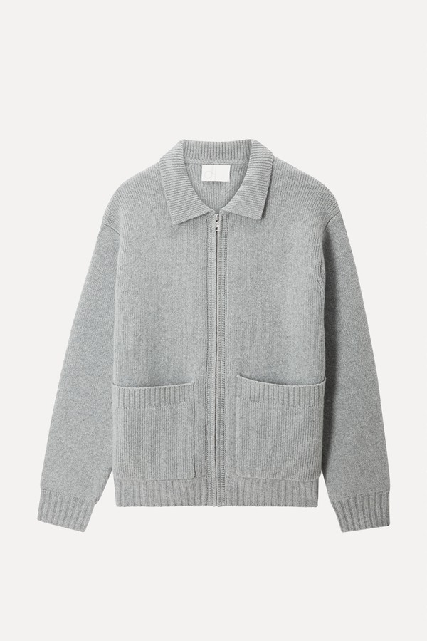Merino Wool With Cashmere Knit Jacket