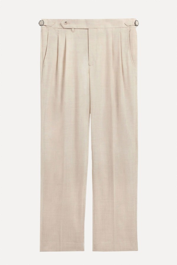Wool Pleated Trousers