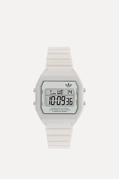 Digital Two Unisex White Watch from Adidas