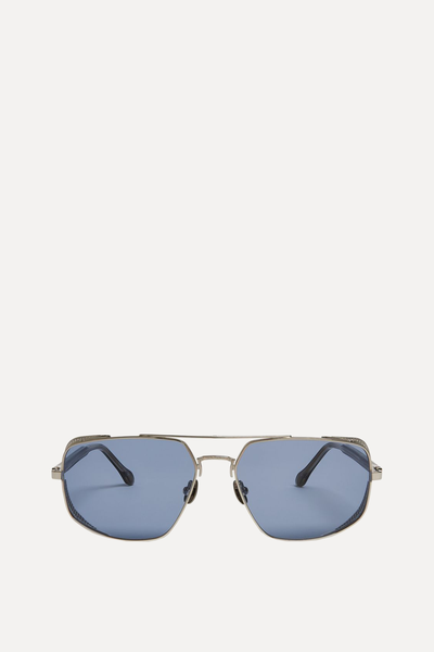 Side-Shield Aviator Sunglasses  from Matsuda