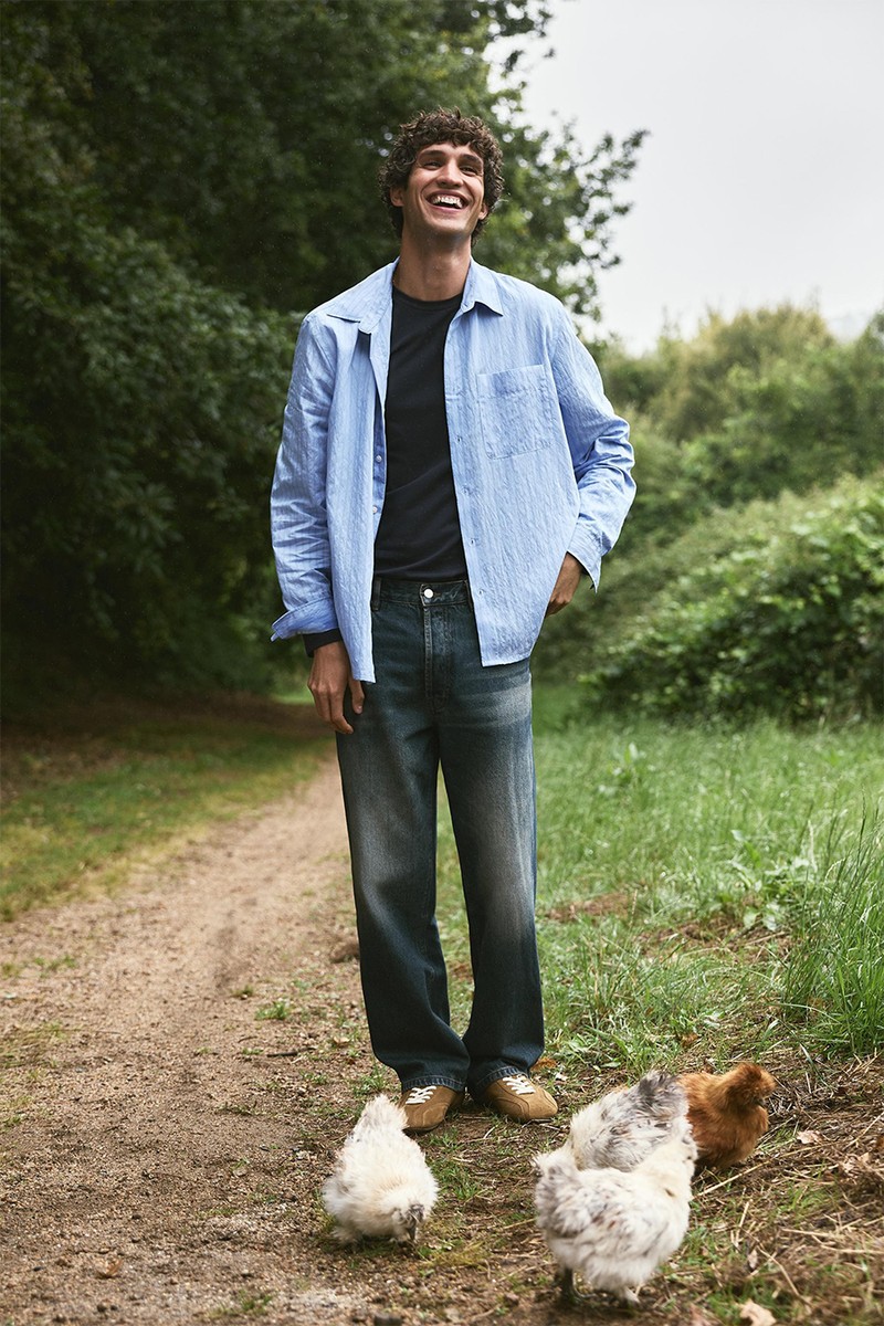 Striped Flowing Creased-Effect Shirt