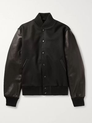 The Albany Wool-Blend And Leather Bomber Jacket from £565