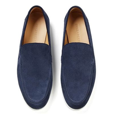 Scott Navy Suede Loafer