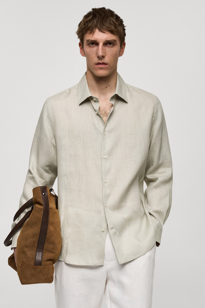 100% Linen Regular-Fit Shirt from Mango