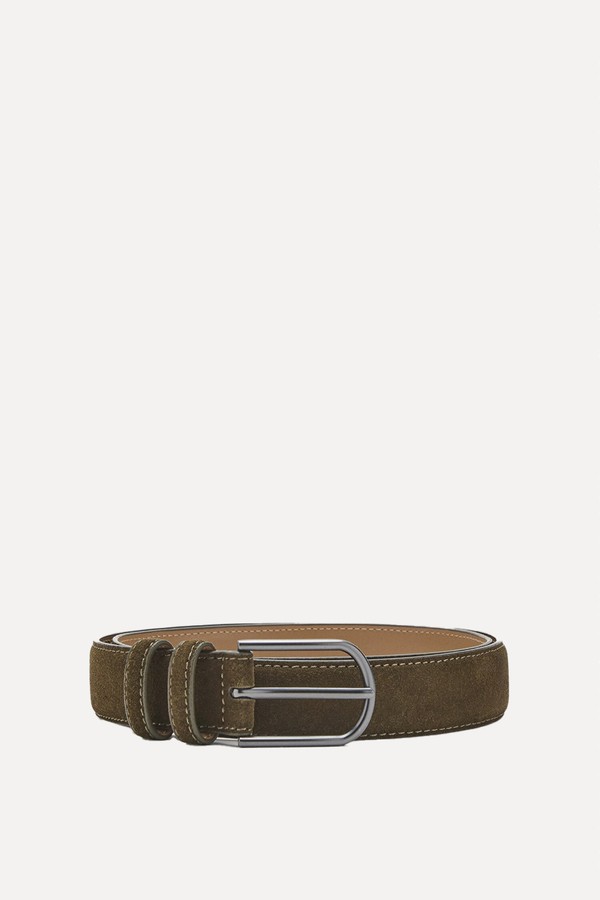 Suede Leather Belt from Mango
