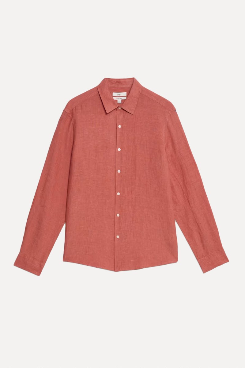 Regular Fit Pure Linen Shirt from Marks & Spencer