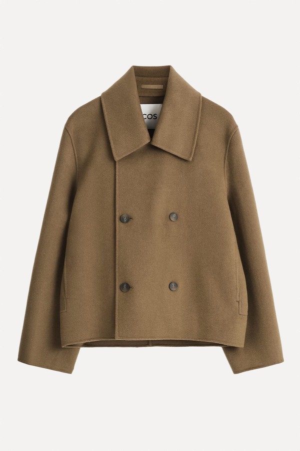 Double-Faced Wool Short Pea Coat from COS