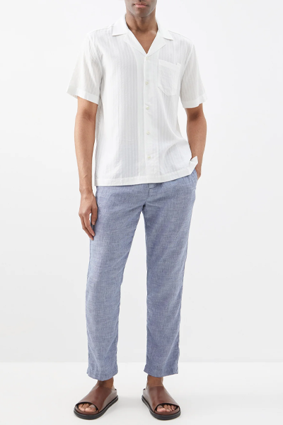 Oscar Drawstring-Waist Linen-Blend Trousers from Frescobol Carioca