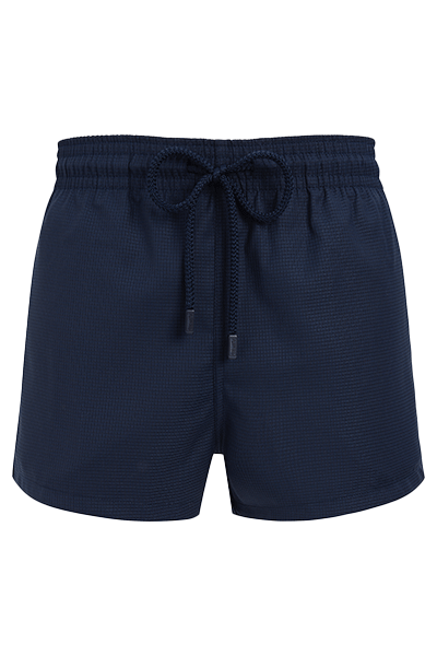 Short Merino Wool Swimwear Micro Carreaux