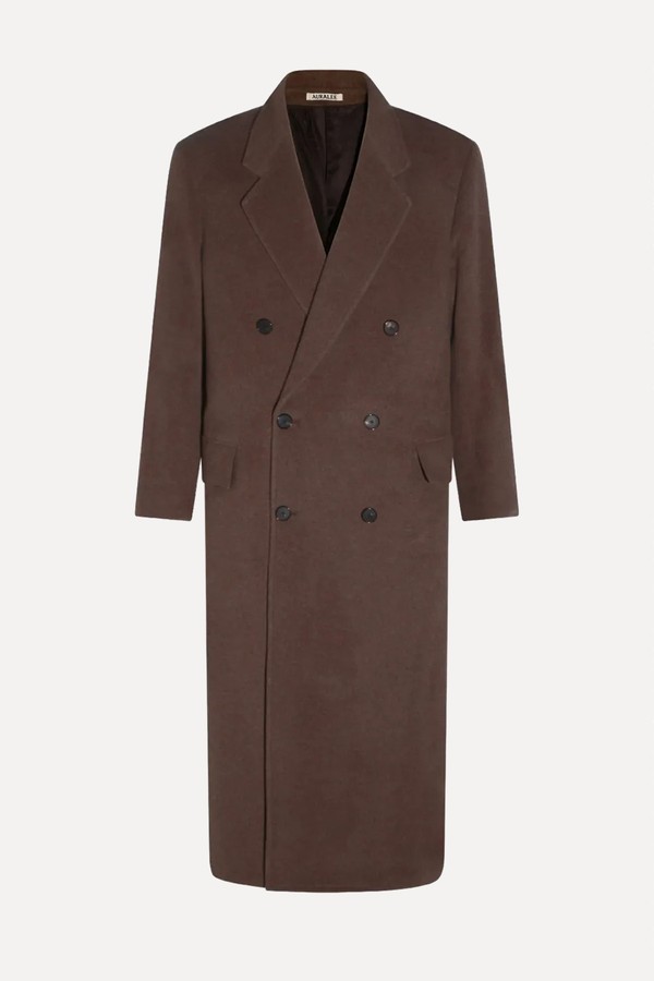 Virgin-Wool Double-Breasted Coat from Auralee