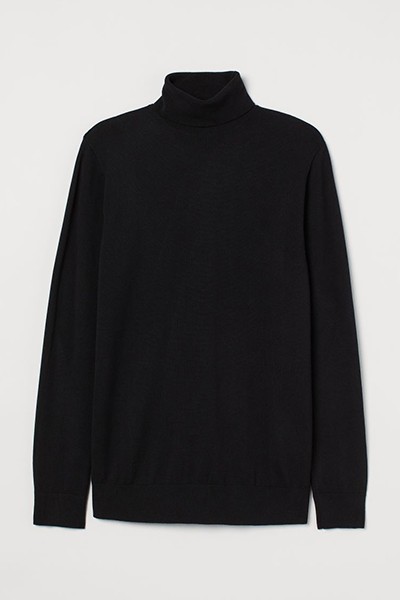 Fine-Knit Polo-Neck Jumper from H&M