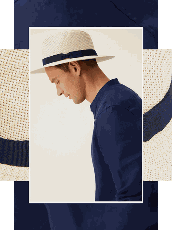 Textured Broad Brim Ambassador Hat, £28