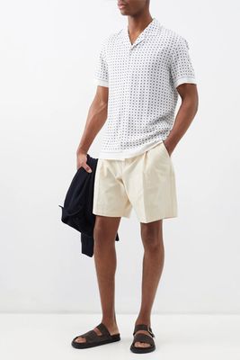 Aston Pleated Cotton Shorts from Orlebar Brown