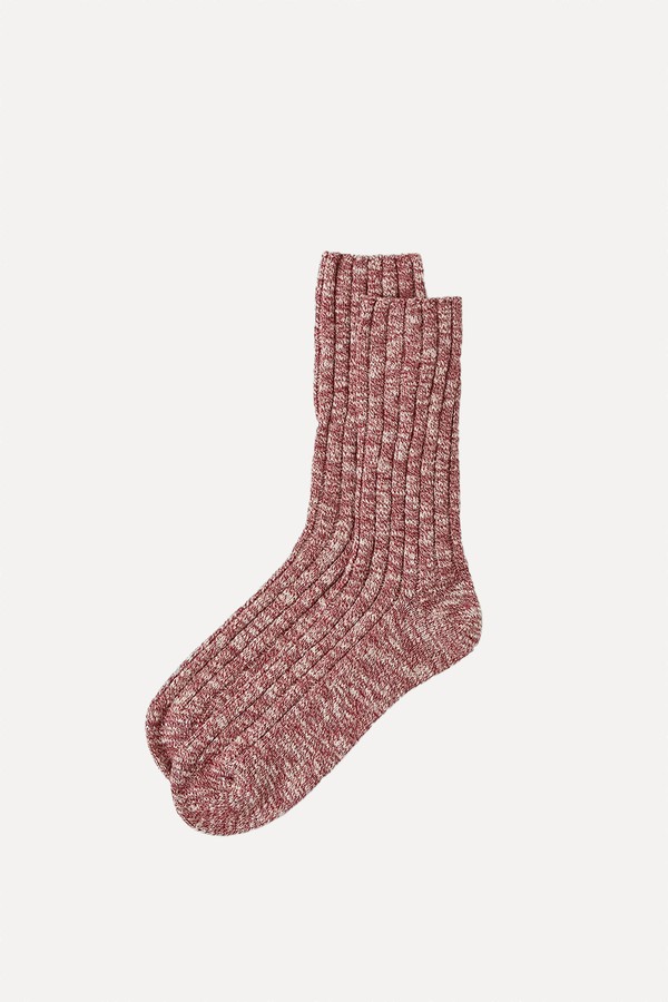 Cotton Slub Rib Socks from Toast
