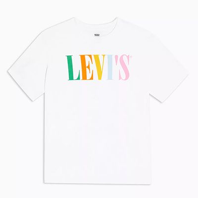 Levi'S Script T-Shirt In White