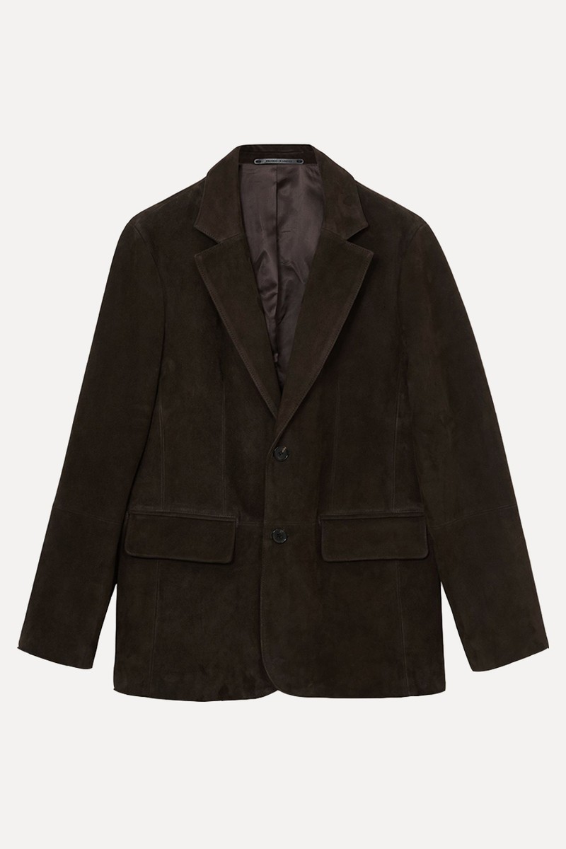 Brannen Suede Single-Breasted Blazer from Reiss