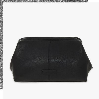 Black Leather Washbag, £39 (was £95)
