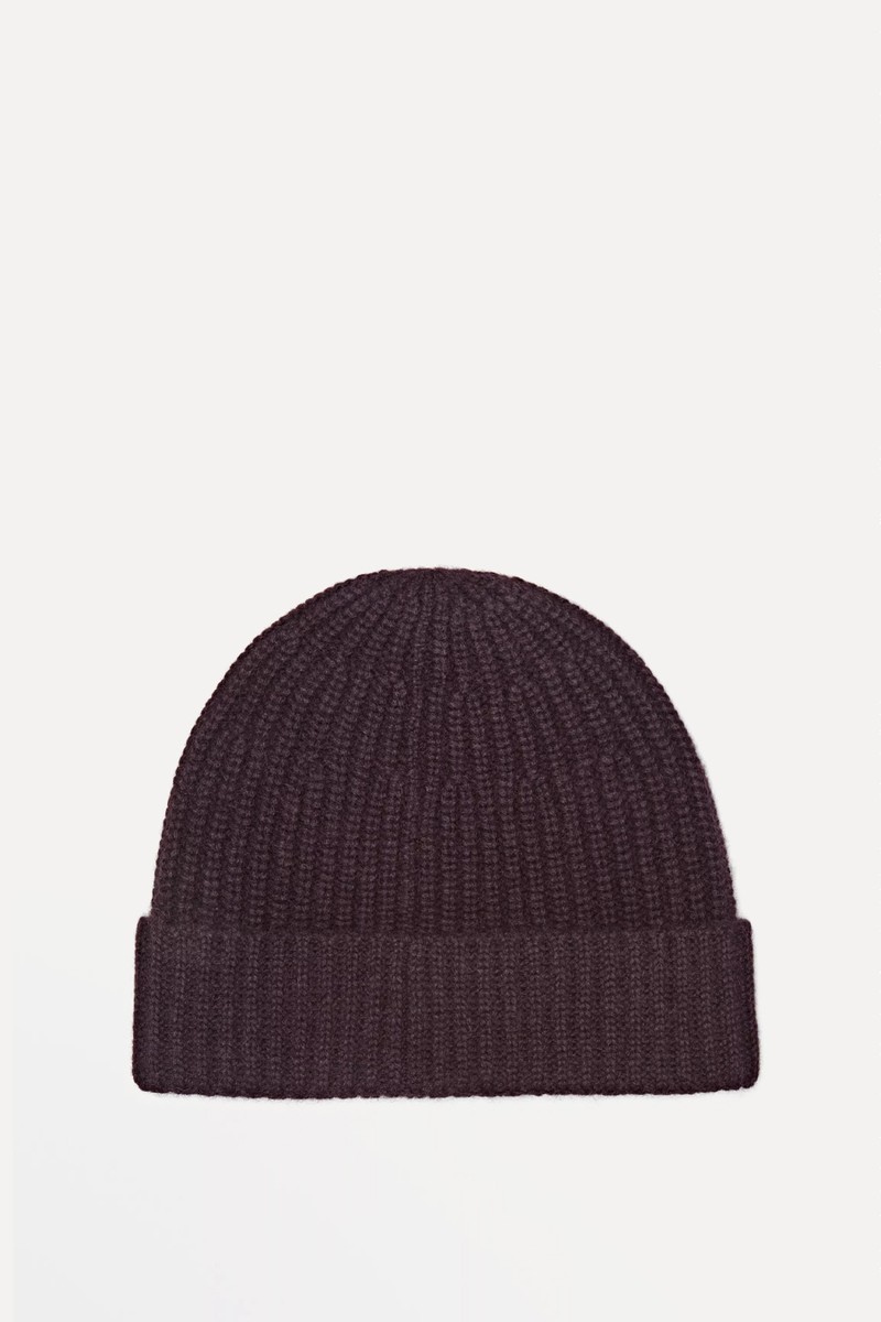 Ribbed 100% Cashmere Beanie from Massimo Dutti