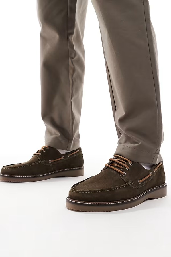 Suede Casual Lace-Up Boat Shoes from Thomas Crick