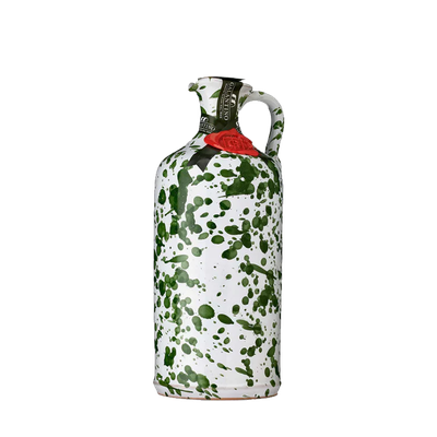 Puglian Extra Virgin Olive Oil in Green Splatter Ceramic Bottle from Sous Chef