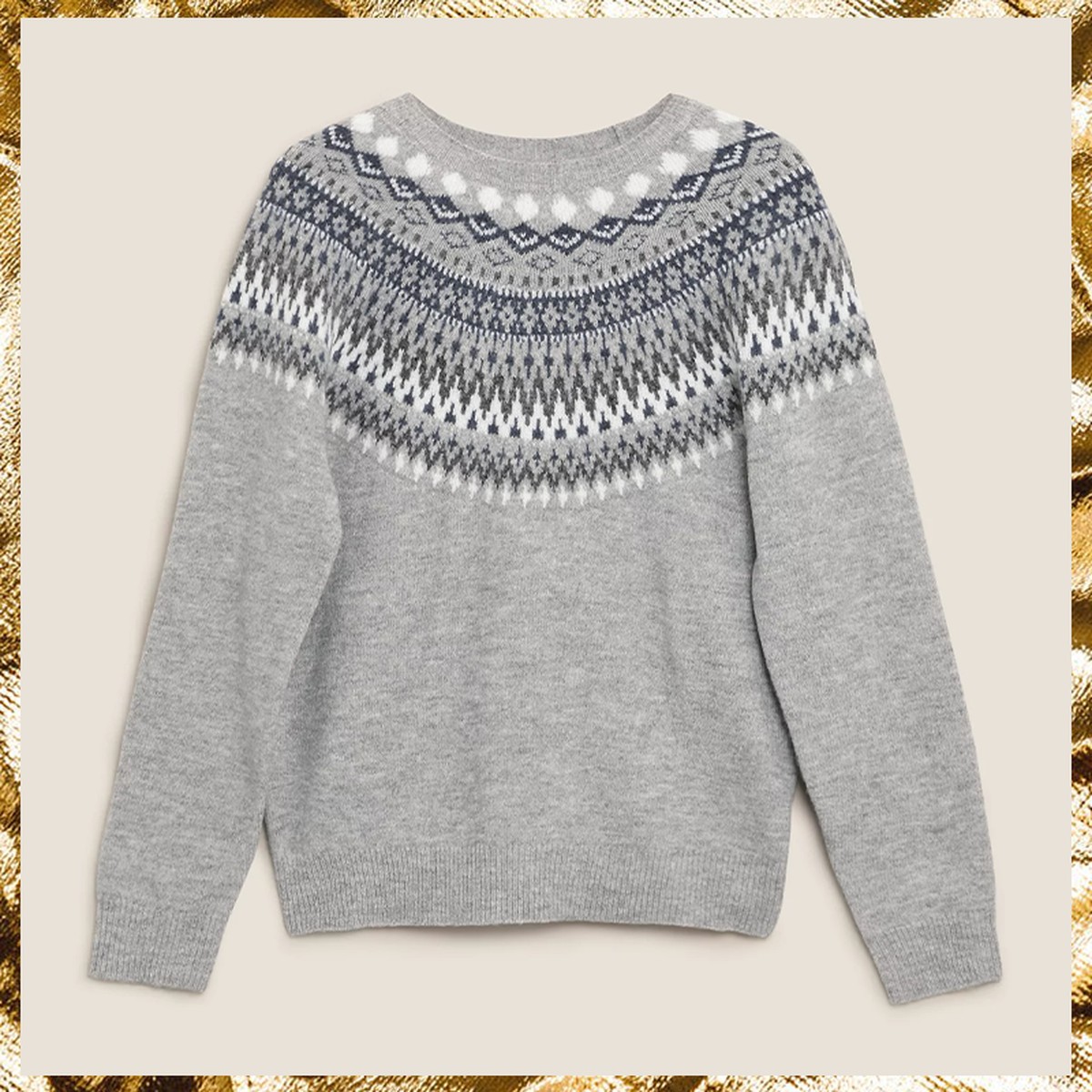 Cosy Fair Isle Crew Neck Jumper, £35