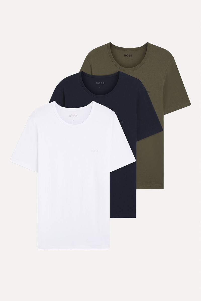 Pack Of 3 Underwear T-Shirts With Embroidered Logos from Boss