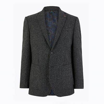 Pure Wool Textured Jacket