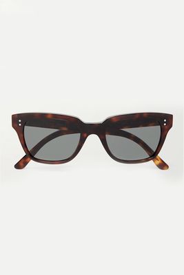 Square-Frame Tortoiseshell Acetate Sunglasses from Celine