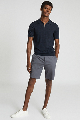 Wicket Casual Chino Shorts in Airforce Blue from Reiss