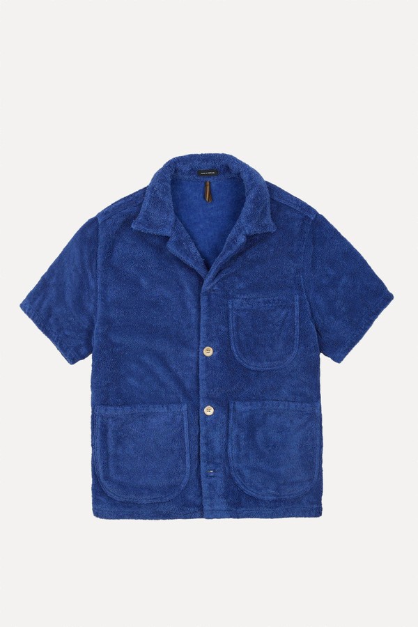 Cotton Terry Towelling Short Sleeve Safari Shirt