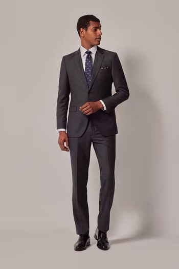 Herringbone Wool Slim Fit Suit