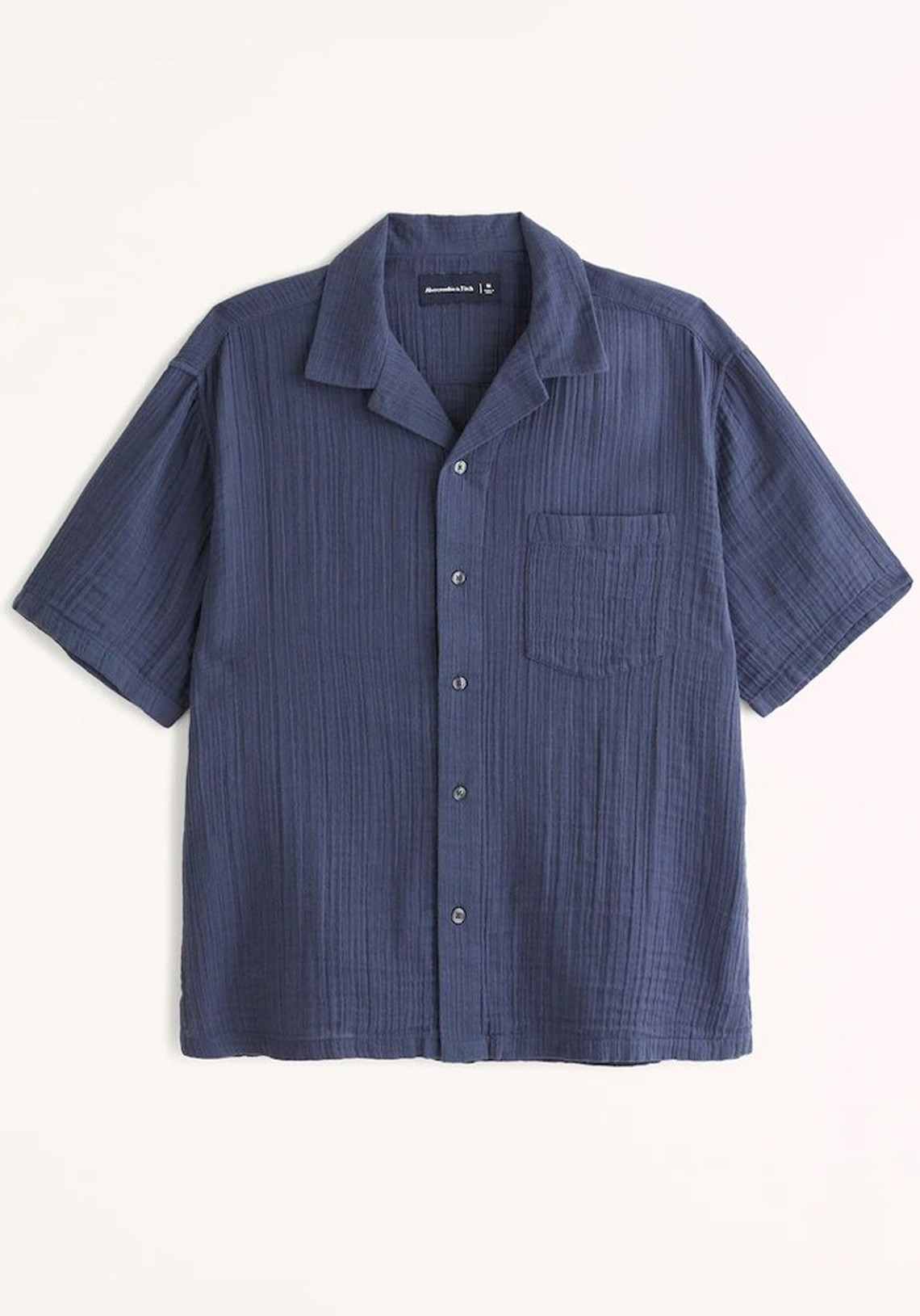 Camp Collar Gauzy Button-Up Shirt