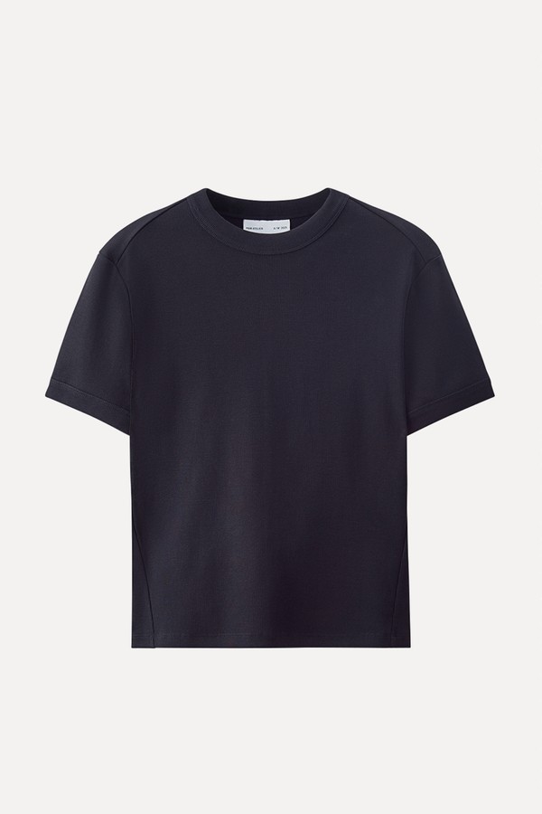 Ribbed Cotton T-Shirt