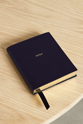 Textured-Leather Fashion Diary from Smythson