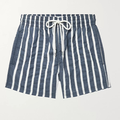 Suertea Short-Length Striped Cotton-Blend Swim Shorts from Atalaye