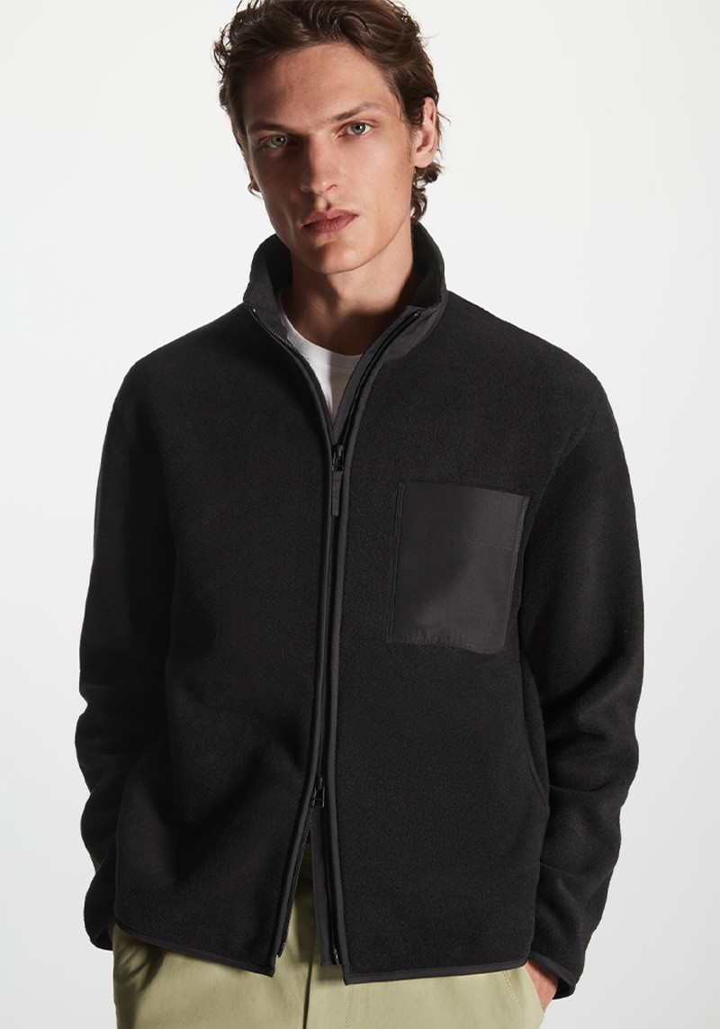 Relaxed-Fit Ripstop-Trimmed Fleece Jacket, £69 | COS