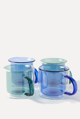 Set Of Four Glass Coffee Cups from The Conran Shop