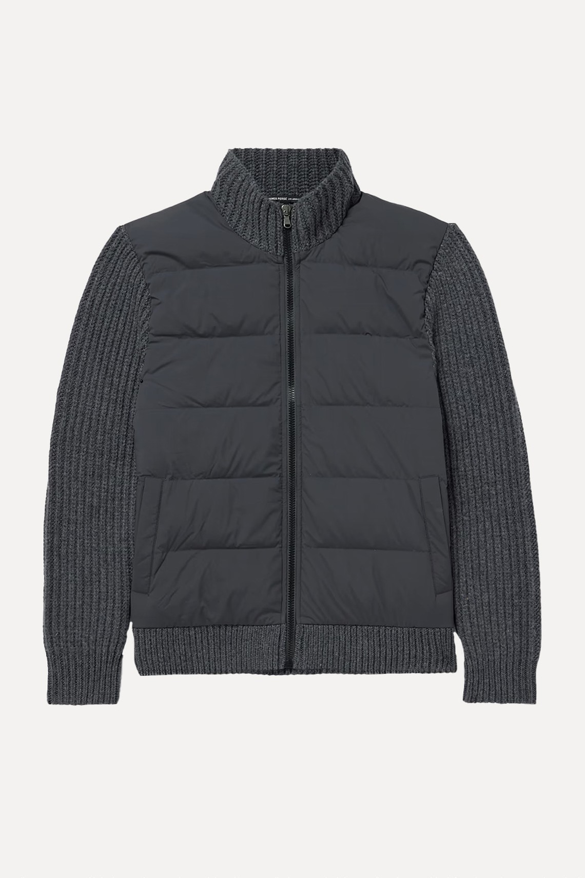 Ribbed-Knit & Quilted Shell Down Jacket from James Perse