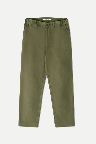 Aberlour Carpenter Pant In Olive Cotton Canvas