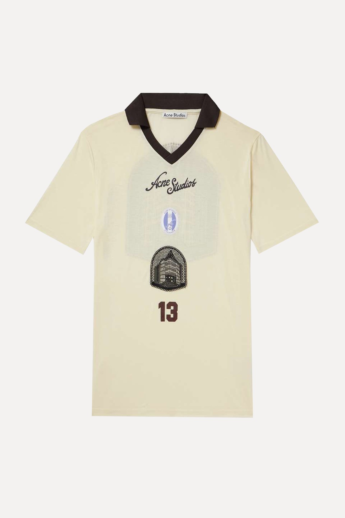 Logo-Print Lyocell-Blend Polo Shirt  from Acne Studios