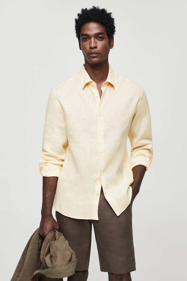 100% Linen Regular-Fit Shirt from Mango