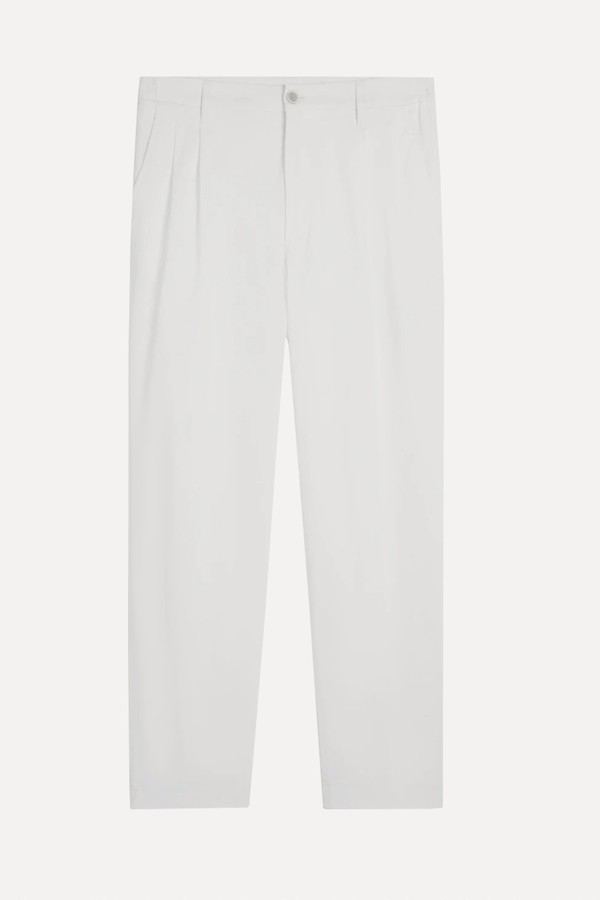 Cotton Twill Double Pleat Chinos from Dunhill