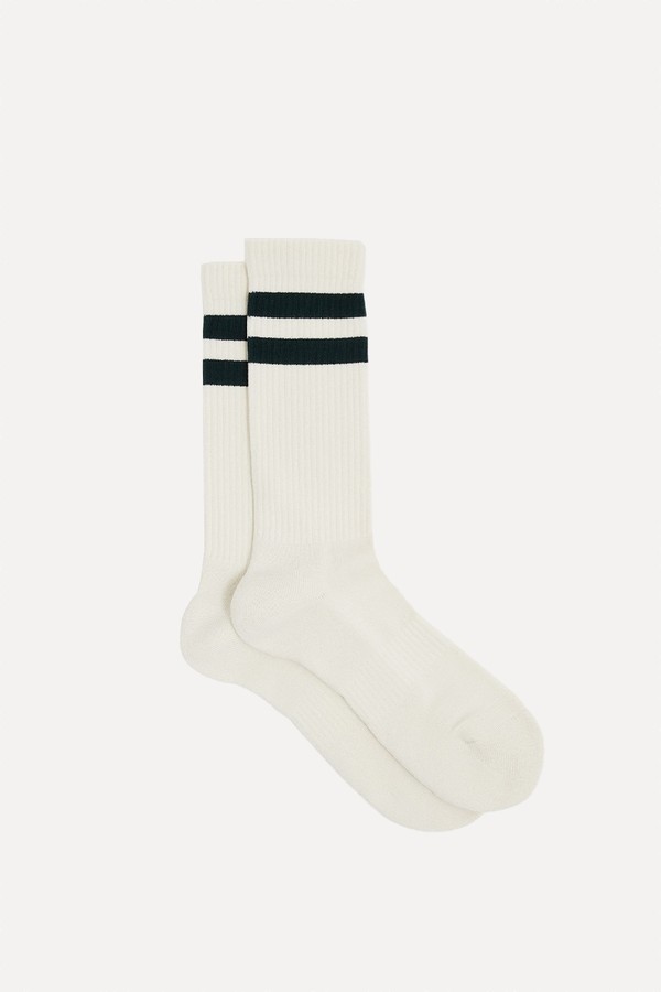 Henman Cotton-Blend Double-Stripe Socks from Reiss