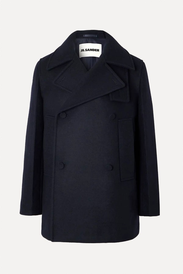 Double-Breasted Wool-Felt Coat from Jil Sander