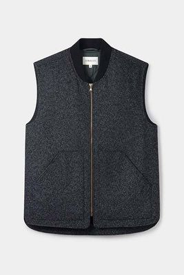 Charcoal Wool Twill Gilet from Sirplus