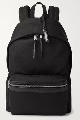 Leather-Trimmed Canvas Backpack from Saint Laurent