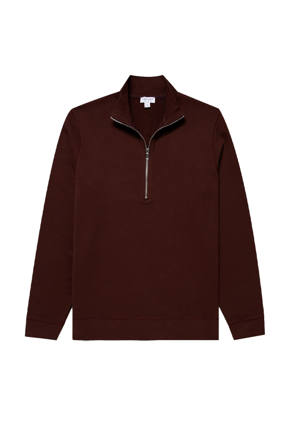 Half Zip Loopback Sweatshirt from Sunspel