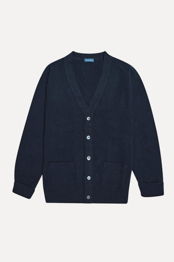 Navy Stewart Fine Lambswool Cardigan